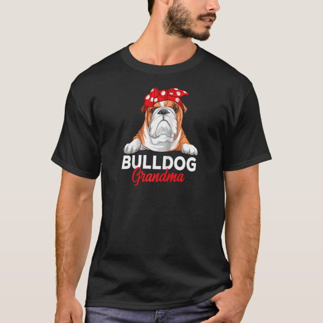 Camiseta Bulldog inglés Abuela Dueña de Perro Divertida Muj (Anverso)