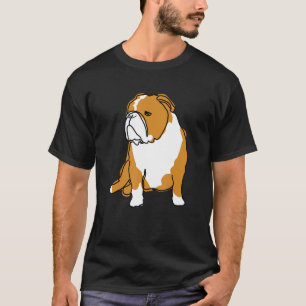 Camiseta Bulldog inglés agudo Bulldog mano dibujada arte