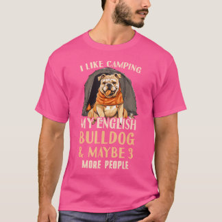 Camiseta Bulldog Inglés al aire libre Bulldog Inglés de cam