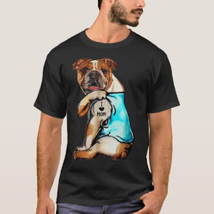 Camiseta Bulldog inglés - Amo a mamá Tattoo Día de la Madre