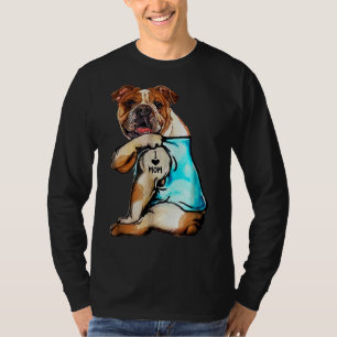 Camiseta Bulldog inglés - Amo a mamá Tattoo Día de la Madre