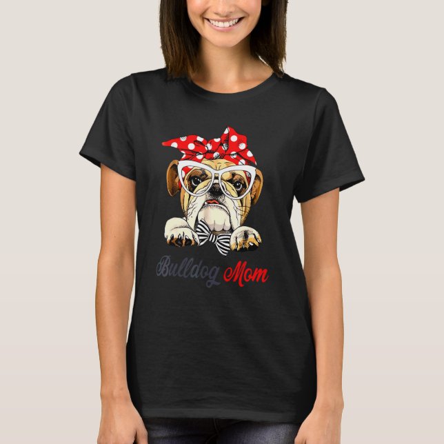 Camiseta Bulldog inglés Amo dulce perro matón mujeres (Anverso)