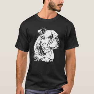 Camiseta Bulldog inglés arte amor Bulldog pintura lindo tor