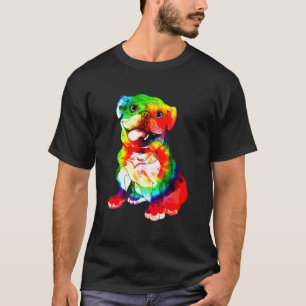 Camiseta Bulldog inglés Arte psicodélico Hippie Dog Mom