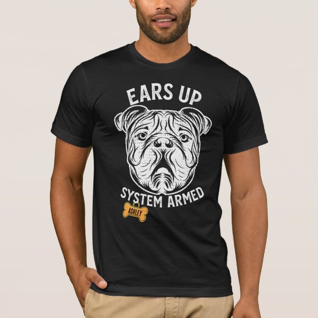 Camiseta Bulldog inglés Big dog Armed (Anverso)