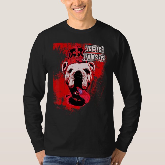 Camiseta Bulldog inglés con motivo de perros de la corona (Anverso)