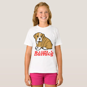 Camiseta Bulldog Inglés de Dibujos Animados Perrito Perro S
