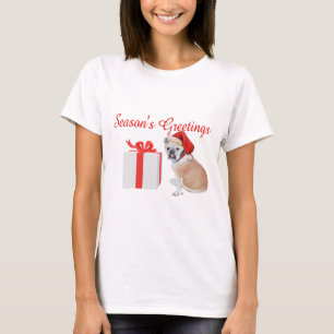 Camiseta Bulldog Inglés de Navidad