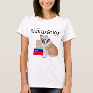 Camiseta Bulldog Inglés de Regreso a la Escuela