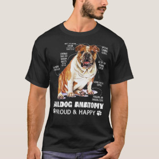 Camiseta Bulldog inglés dulce anatomía perro amante diverti