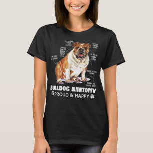 Camiseta Bulldog inglés dulce anatomía perro amante diverti