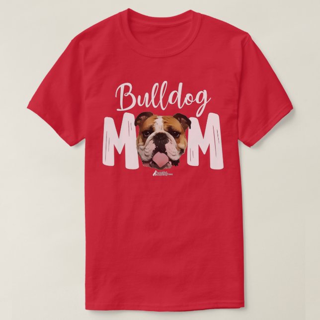 Camiseta Bulldog inglés dulce mamá top, perro gracioso cami (Diseño del anverso)