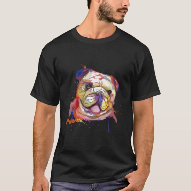 Camiseta Bulldog Inglés en Remojo (Anverso)