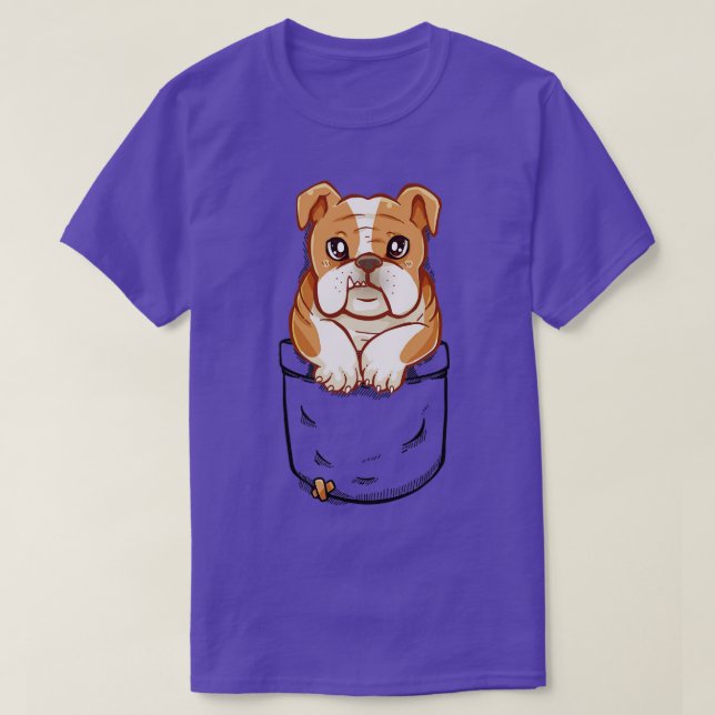 Camiseta Bulldog inglés escaso y escaso perrito (Diseño del anverso)