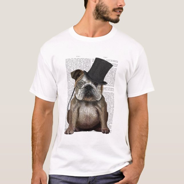 Camiseta Bulldog inglés, hebilla formal y Gorra (Anverso)
