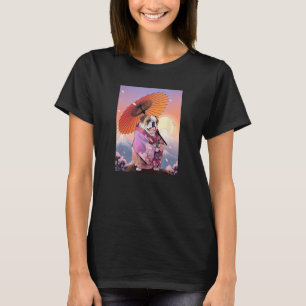 Camiseta Bulldog inglés Kimono Perro gracioso Geisha