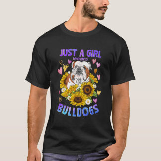 Camiseta Bulldog inglés La mujer amante del perro Chica