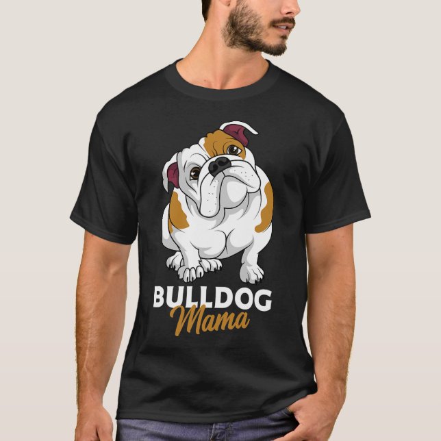 Camiseta Bulldog inglés Mama Cute Bully Dog Mom Funny Wome (Anverso)