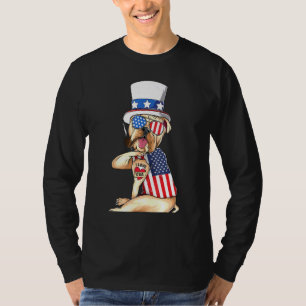 Camiseta Bulldog Inglés Merica 4 De Julio Sungla Estadounid