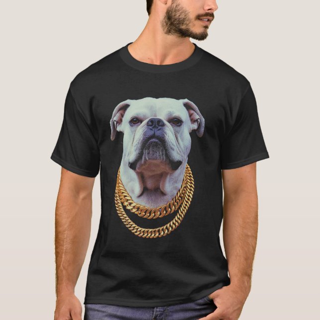 Camiseta Bulldog Inglés Moda Tendencia (Anverso)