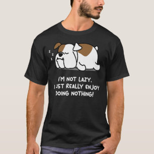 Camiseta Bulldog inglés perezoso cachorro perro Bulldog ing