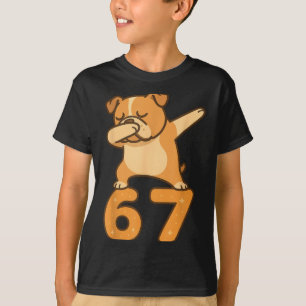 Camiseta Bulldog Inglés Perro 67 Meme Seis Siete Divertido