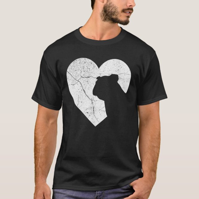Camiseta Bulldog inglés Perro gracioso El día de San Valent (Anverso)