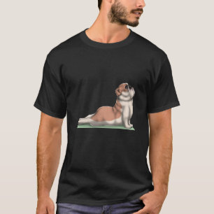 Camiseta Bulldog inglés Perro Yoga Pose Meditación Zen Work