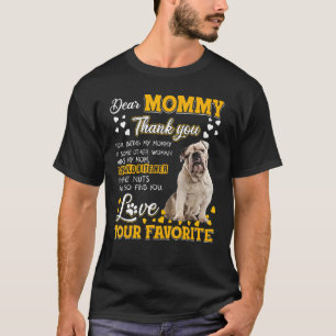 Camiseta Bulldog Inglés Querida Mamá Gracias Por Ser Mi