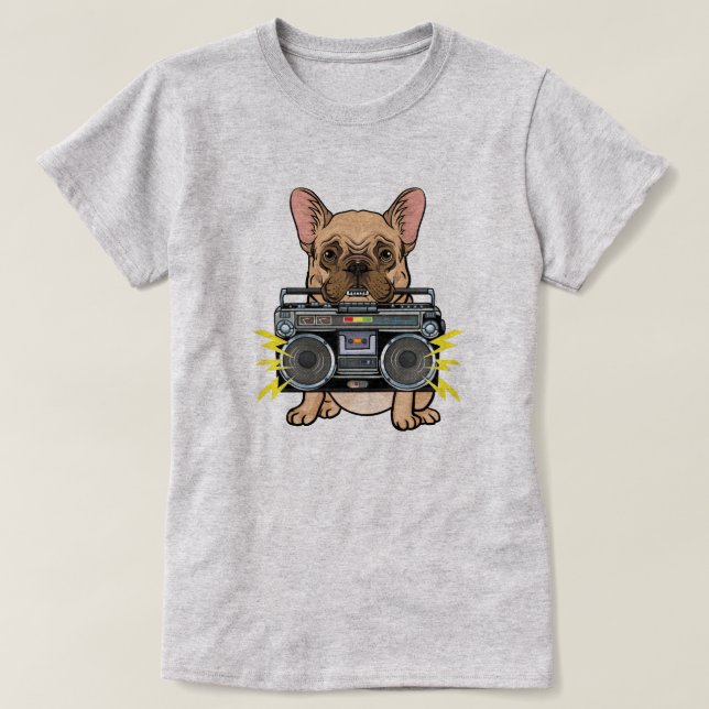 Camiseta Bulldog lindo (Diseño del anverso)