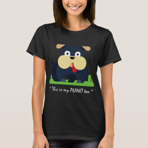 Camiseta Bulldog lindo cachorro de arte animal del planeta