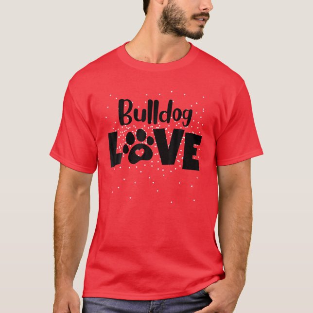 Camiseta Bulldog Love Paw (Anverso)