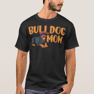 Camiseta Bulldog Mamá Bulldog Cute Llevar La Cabecera Punto