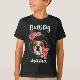 Camiseta Bulldog Mama Floral