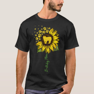 Camiseta Bulldog Mamá Girasol Bulldog Inglés Lover Regalos
