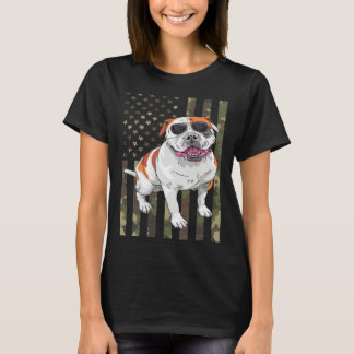 Camiseta Bulldog Men Women American Bulldog Dad Mom Camo US