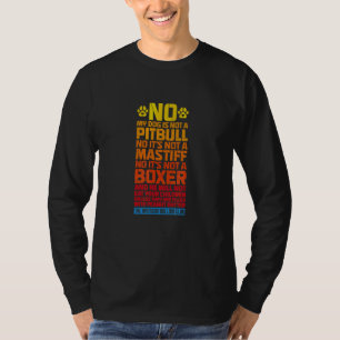 Camiseta Bulldog No Mi Perro No Es Un Pitbull No Mastín No