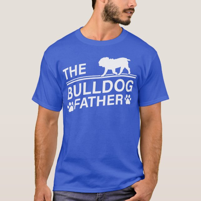 Camiseta Bulldog Padre Bulldog Dueño Padres Día retro (Anverso)