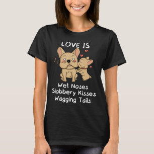 Camiseta Bulldog Papá Y Los Besos Del Hijo Aman A Mi Perro