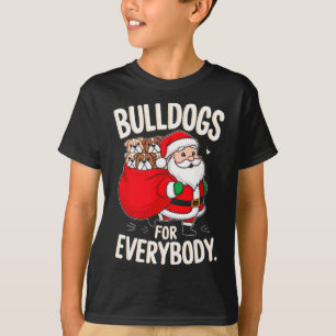 Camiseta Bulldog Para Todos Los Divertidos Santa Navidades