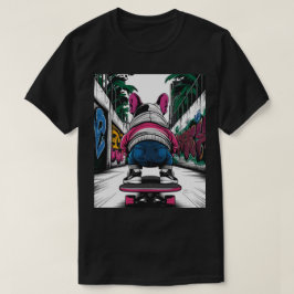 Camiseta Bulldog Pasea En Skateboard
