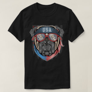 Camiseta Bulldog patriótico
