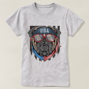 Camiseta Bulldog patriótico