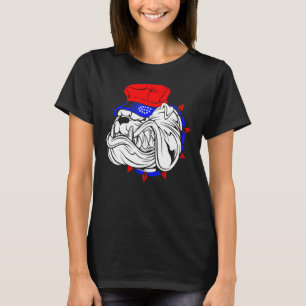 Camiseta Bulldog Patriótico 4 De Julay Eeuu Bulldo Estadoun