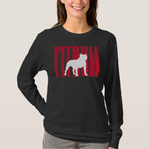 Camiseta Bulldog Pitbull Pit Rojo Estilizado Transparente G