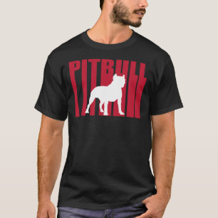 Camiseta Bulldog Pitbull Pit Rojo Estilizado Transparente G