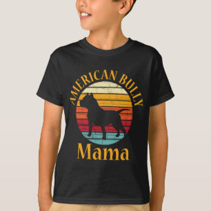 Camiseta Bulldog retro americano Mama Bulldog Lover Bully M