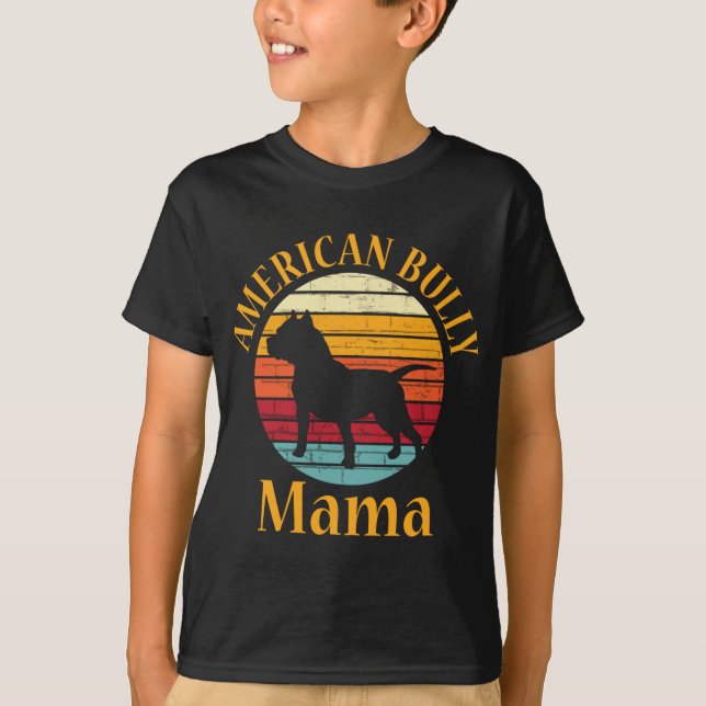 Camiseta Bulldog retro americano Mama Bulldog Lover Bully M (Anverso)