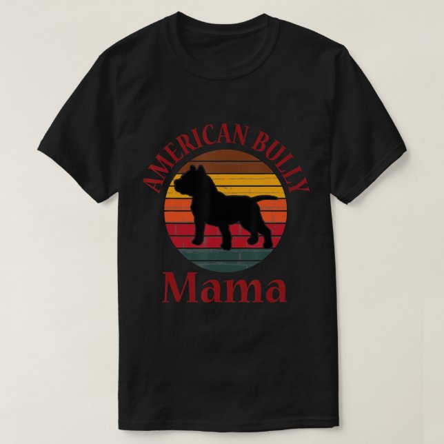 Camiseta Bulldog retro americano Mama Gift Bulldog Lover Bu (Diseño del anverso)