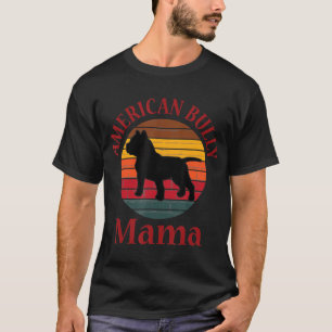 Camiseta Bulldog retro americano Mama Gift Bulldog Lover Bu